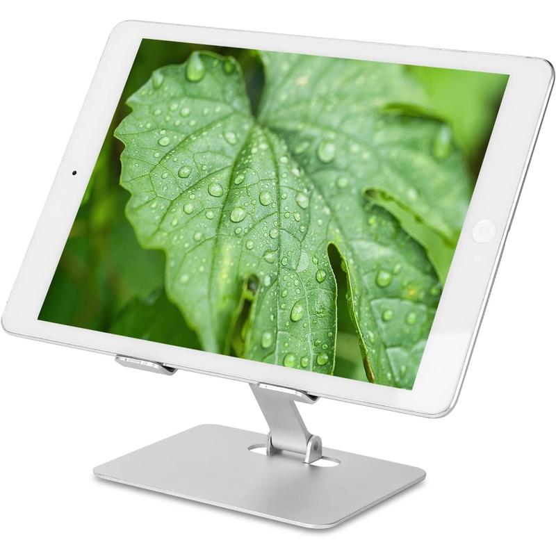 a Portable Desktop Tablet Holder Stand That can be Folded up and Down to Adjust Height. Suitable for ipad Holder up to 12 inches