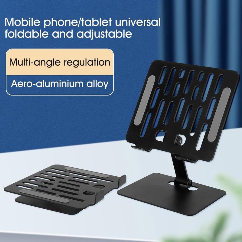 a Portable Desktop Tablet Holder Stand That can be Folded up and Down to Adjust Height. Suitable for ipad Holder up to 12 inches