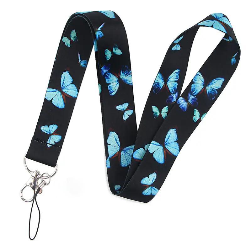 Butterfly Pattern Phone Lanyard, Universal Cellphone Strap, Phone Wristband Lanyard for Mobile Phone