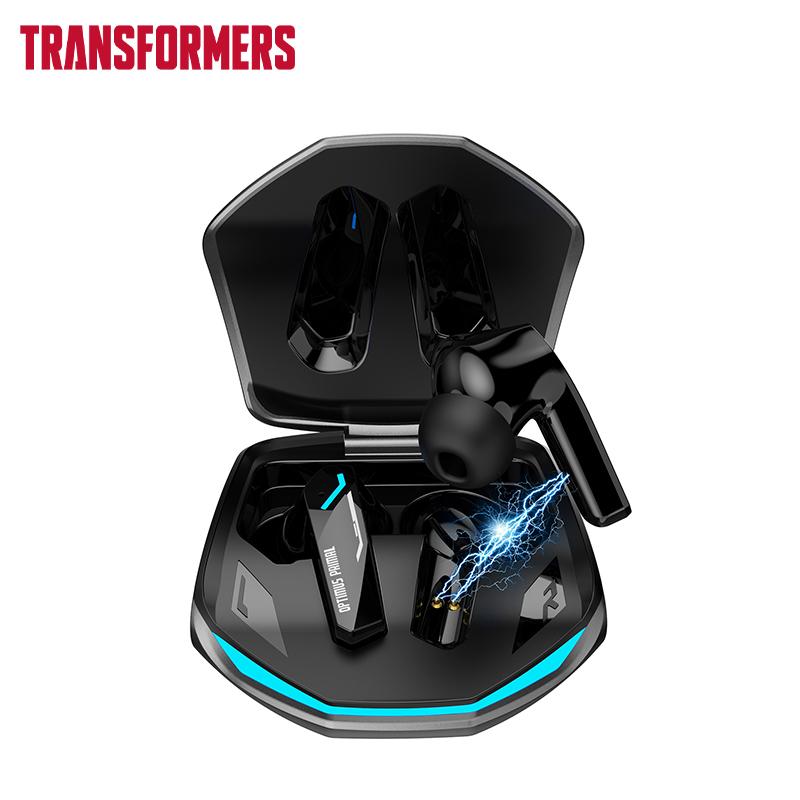 Transformers TF-T10 Wireless Earbuds Bluetooth 5.3 Headphones, Earbuds Noise Cancelling, Energy Saving, IPX5 Waterproof with Mic, Gaming Earbuds 60 Hrs Playtime, Compatible Android iOS Phone Black