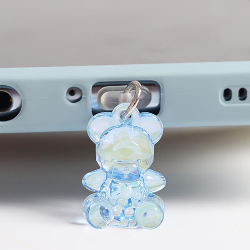 Cute Bear Design Phone Charging Port Dust Plug, 1 Count Anti-dust Plug for iPhone Type-C Port, Phone Accessories for iPhone