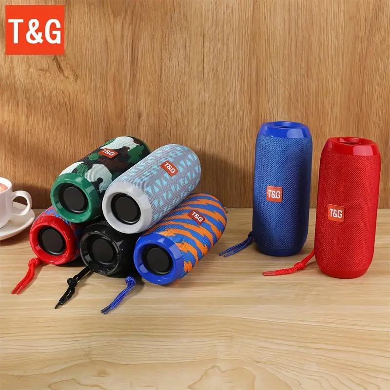 Portable wireless speaker with colorful LED lights, outdoor 3D stereo bass luminous speaker, TWS stereo bass sound column, hands-free calling FM TF card USB flash drive, connect to mobile phone tablet TV, wireless portable audio.