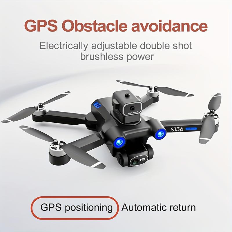 GPS Drone with 4K Camera for adults Beginner, Ult-Long Flight Time, Optical Flow, 5G Transmission Foldable FPV RC Quadcopter with Brushless Motors, No obstacle avoidance, GPS Auto Return Home, Intelligent Follow Me, Include 2 batteries and Handbag