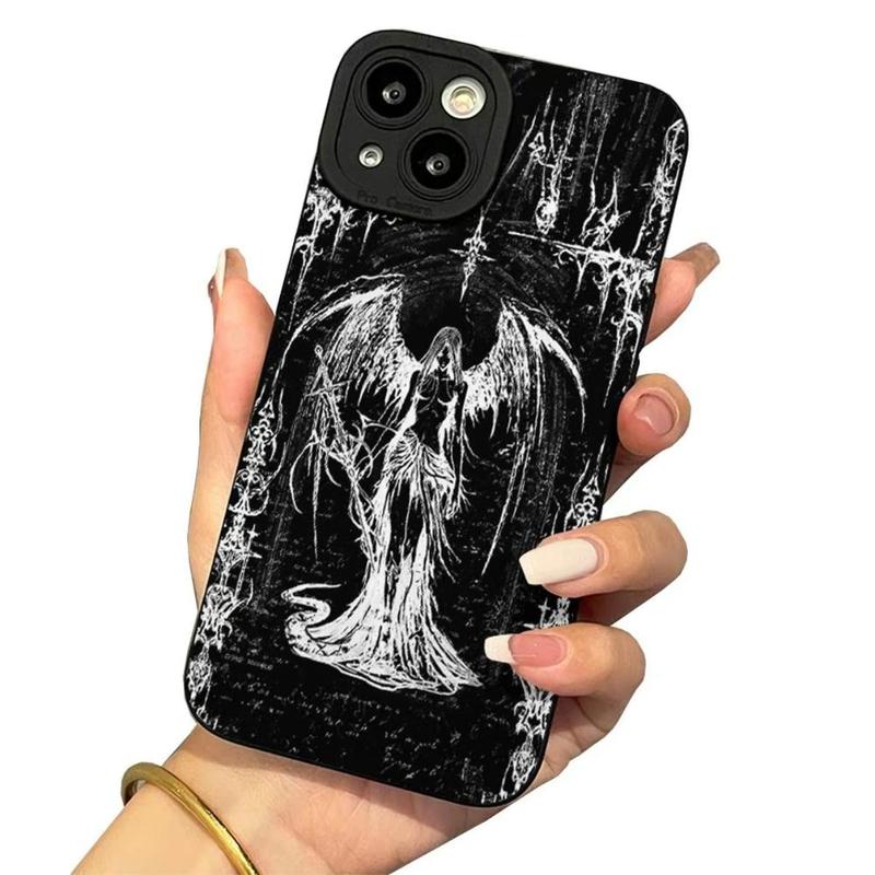 Creative Pattern Phone Case, Decorative Phone Protector Cover, Phone Accessories Compatible with iPhone 11 12 13 14 15 16 Pro Max