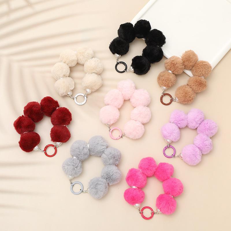 Cute Plush Phone Chain, Anti-lost Phone Lanyard, Fashion Phone Strap for Women & Girls, Mobile Phone Decoration Accessories