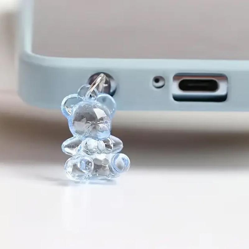 Cute Bear Design Phone Charging Port Dust Plug, 1 Count Anti-dust Plug for iPhone Type-C Port, Phone Accessories for iPhone