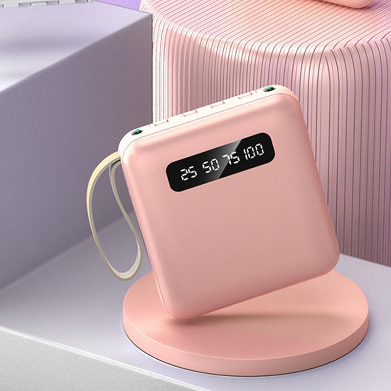 Portable 10000mAh Power Bank For Music Festival, Wireless Charging Power Bank With Digital Display, Multifunctional Mini Power Bank