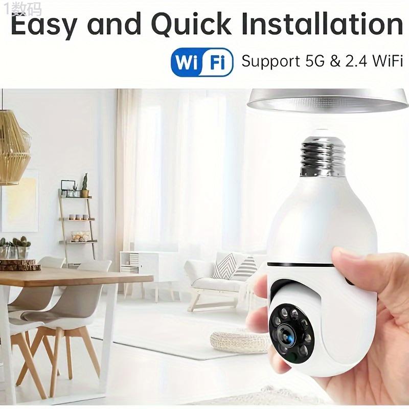 4K Bulb Security Outdoor Wireless 5G And 2.4GHz WiFi 4K HD Bulb Indoor, 360° Panoramic Home Security, Intelligent Motion Detection And Alarm, Two-way Audio, Full-color Night Vision Indoor outdoor Intelligent Anti-theft APP Con Waterproof