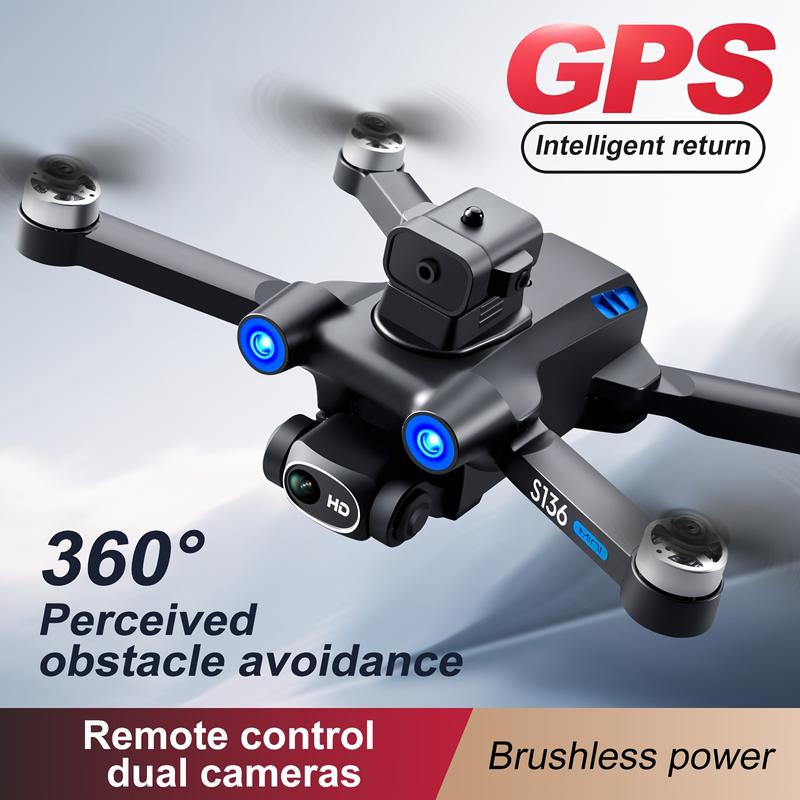 GPS Drone with 4K Camera for adults Beginner, Ult-Long Flight Time, Optical Flow, 5G Transmission Foldable FPV RC Quadcopter with Brushless Motors, No obstacle avoidance, GPS Auto Return Home, Intelligent Follow Me, Include 2 batteries and Handbag