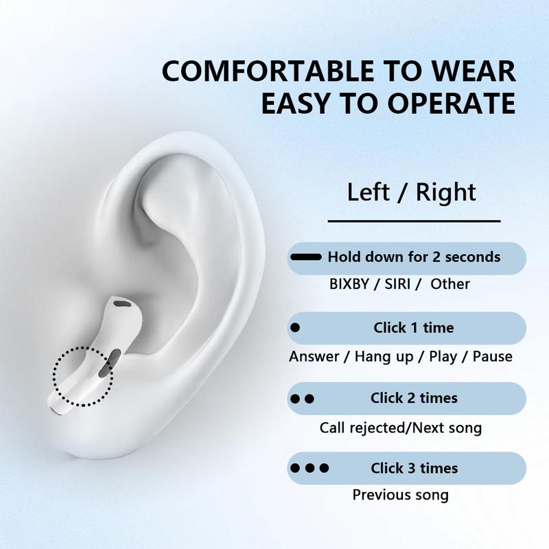 A9 Pro Wireless Earphones Noise Cancellation Bluetooth V5.4 Full Color Display Earphone Touch Screen With Charging Case Chargeable Audio Headphones