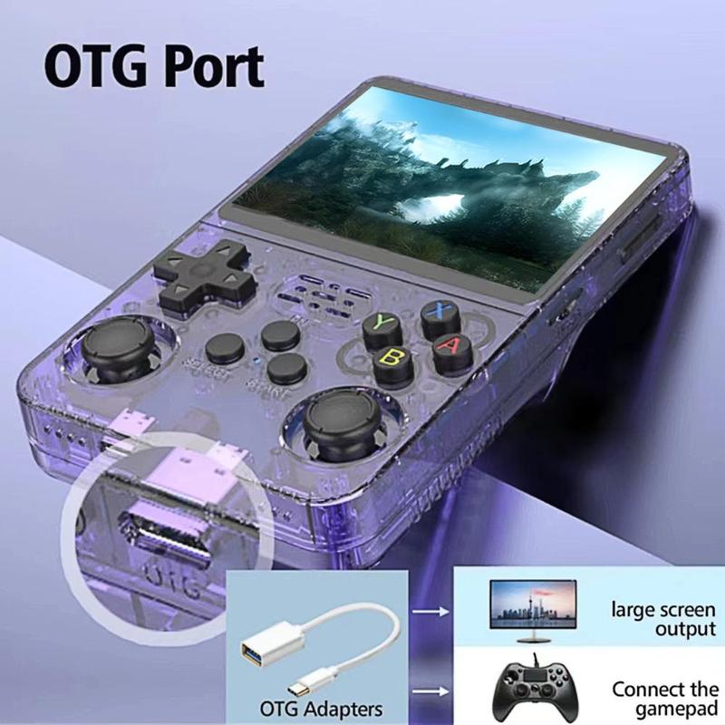 Retro Game Console, Gaming Room Gadgets, 3.5 Inch IPS Screen Portable Game Consoles, Handheld Game Device, Male Game Peripherals Room Accessories, Linux System Video Gaming Device, Gaming Console, Ideal Gift for Boys