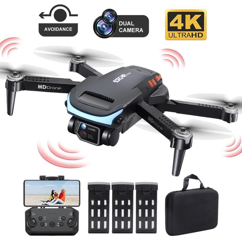 D94 Remote Controller Drone with Dual Camera, RC Quadcopter Drone with Light, Avoiding Obstacles, Headless Mode Accessories Electronic Gift Square f pv