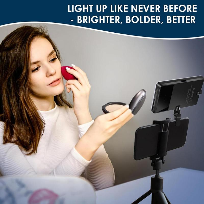 Rechargeable Selfie LED Light Clip for iPhone, Android & Tablets - Adjustable Brightness for Makeup, Video Calls, Vlogs, Live Streaming, Phone Accessories