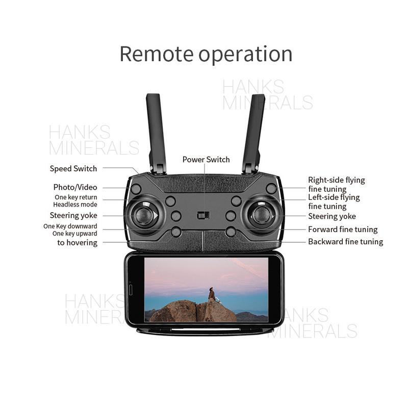 Drone 2024 4K HD Dual Camera WiFi FPV RC Foldable Quadcopter + 4 Batteries