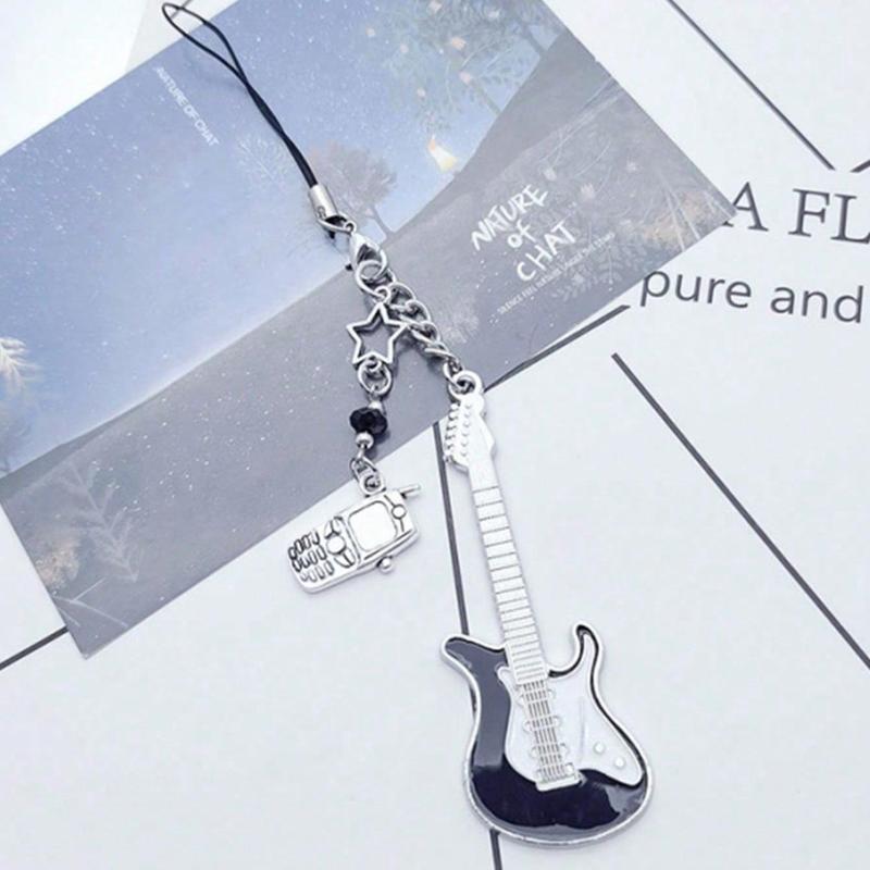 Creative Electric Guitar Design Phone Chain, Anti-lost Phone Lanyard, Phone Strap for Women & Men, Fashion Phone Accessories for Daily Use