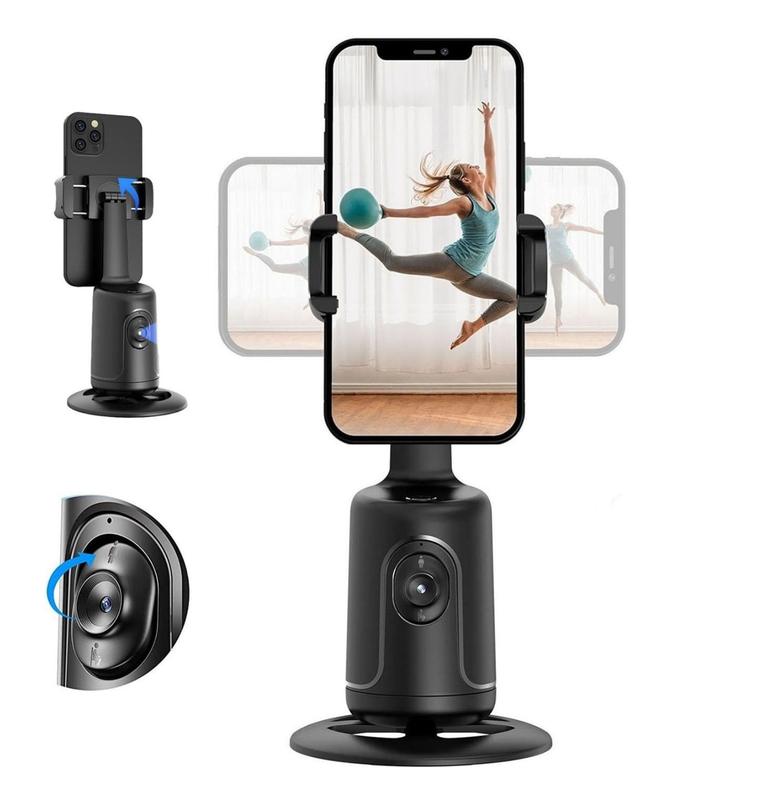 AI Tracking Phone Gimbal Stabilizer Tripod for iPhone, 360° Rotatable Auto Face Tracking Gimbal Stabilizer Tripod, Anti-shaking Phone Stabilizer, Vlogging Equipment for Phone