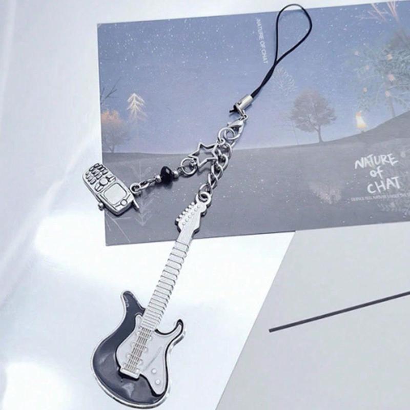 Creative Electric Guitar Design Phone Chain, Anti-lost Phone Lanyard, Phone Strap for Women & Men, Fashion Phone Accessories for Daily Use