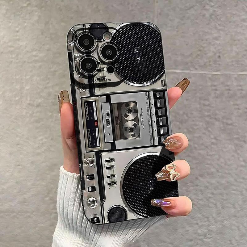 Vintage Cassette Tape Design Phone Case, Decorative Phone Protector Cover, Phone Accessories Compatible with iPhone 11 12 13 14 15 16 Series