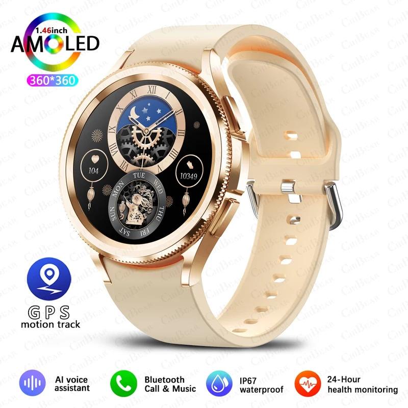 For Samsung Galaxy Watch6 Classic Smartwatch Men GPS Sports Health Heart Rate Waterproof Bluetooth Call Smart Watch 2024 New