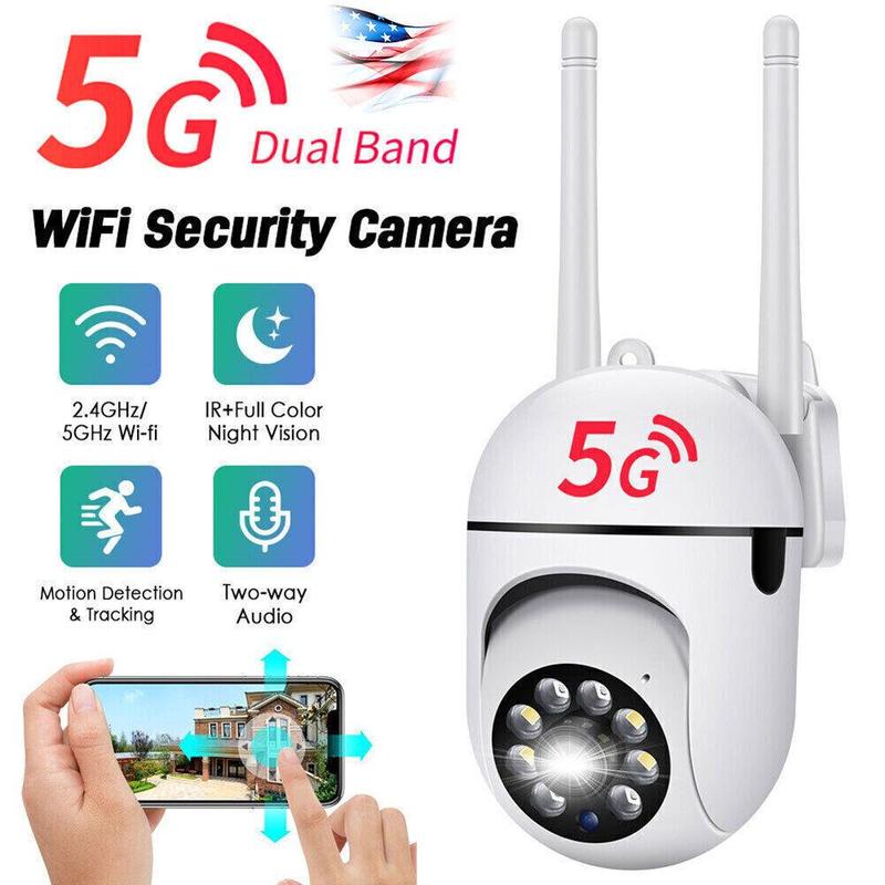 Wireless Security Camera, 360° Panoramic View Security Camera, Motion Detection & Two-Way Audio Camera for Home, Office, Factory