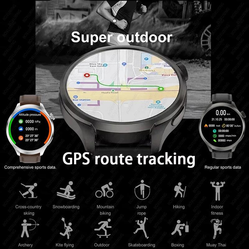 2024New For HUAWEI Sports Smart Bracelet Men Watch 1.85 AMOLED Screen GPS Compass Altimeter Waterproof Bluetooth Call SmartWatch