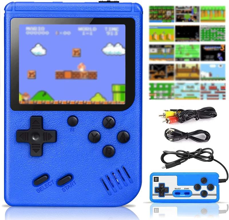 Handheld Game Console for Kids Adults,Retro Video Game Console Built in 800 Games Portable Handheld Kids Game Console,Support for Connecting TV and Two Players on TV playstation5 Compact Cable Charging Device Digital Lithium Rechargeable Screen Protection