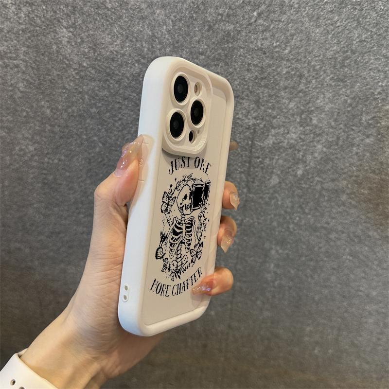 Skeleton & Butterfly Pattern Phone Case with Lens Protector, 1 Count Full Body Shockproof Phone Protective Cover, Phone Accessories for iPhone 7 8 11 12 13 14 15 Plus Pro Max Phone Cases