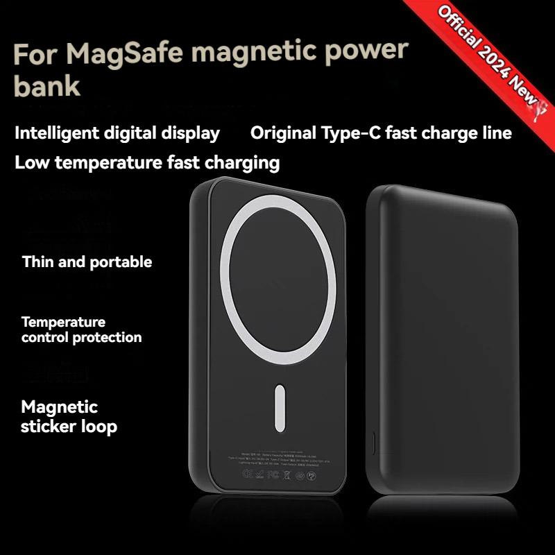 5000mAh 10000mAh Wireless Portable Charger  Fast Charging, Magnetic Battery Compatible with iPhone12-16 Pro Pro Max Android power bank Cellphone Card