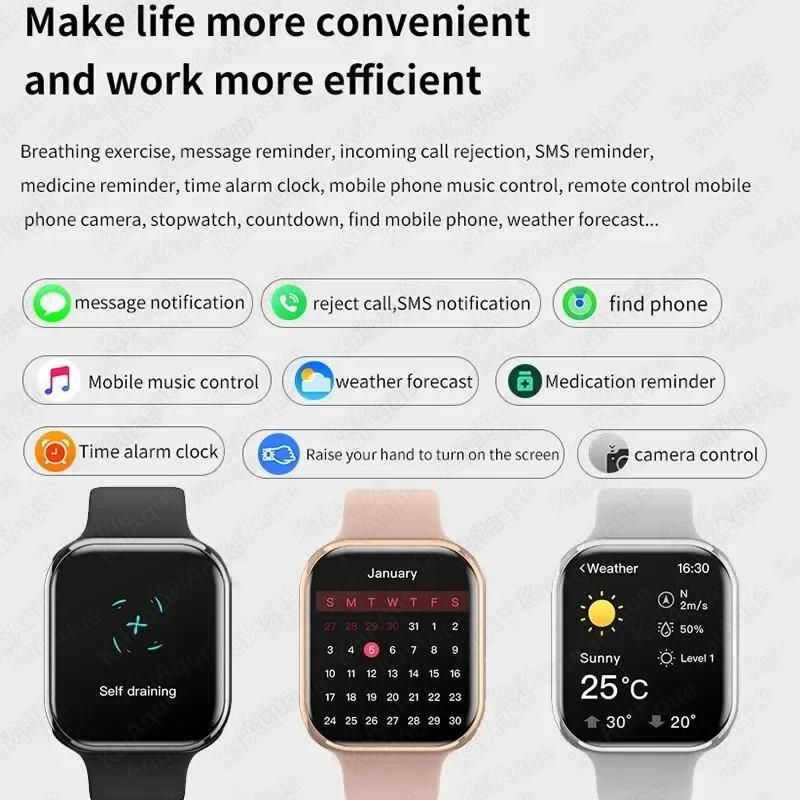 Original New GPS smartwatch men for Apple Watch 10 series Display body temperature BT call NFC women smartwatch for iOS Android