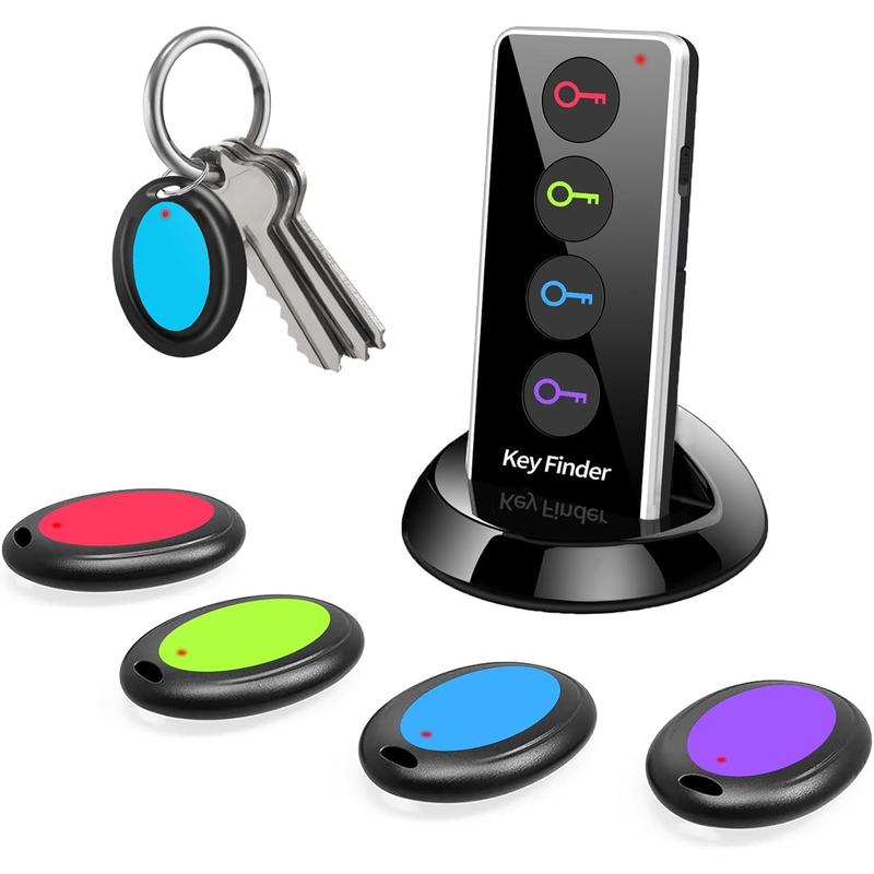 Key Finder,85dB+ Item Locator Tags with 131ft. Working Range,Wireless Key Tracker Remote Finder Locator with Sound for Finding Wallet, Key, Phone, Glasses, Pet Tracker, All Battery Included