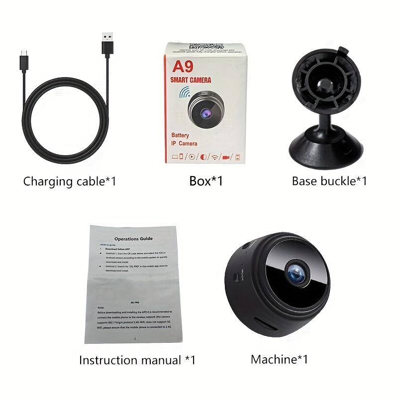 1080P Wireless Security Camera 360 ° Bracket, Smart 2.4GHz WiFi Indoor Outdoor Monitoring, Smart Home Security Camera, Mobile Phone Remote Application, Home Assistant, Remote Viewing, Motion Detection, Suitable for Office Store Garage