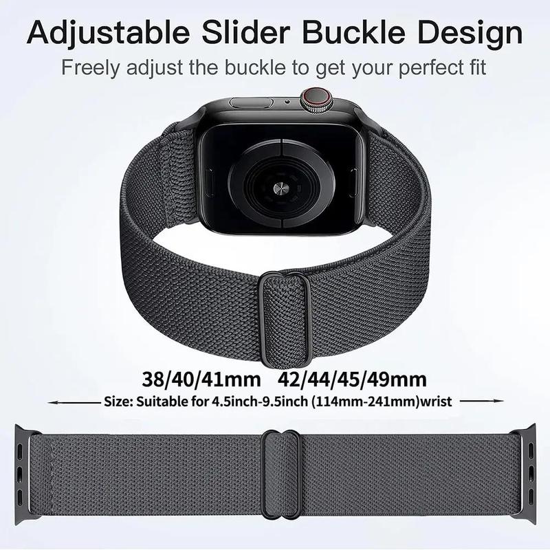 Nylon Smart Watch Strap (Only Band), Adjustable Elastic Breathable Watch Band, Stylish Smart Watch Replacement Watchband Suitable for Apple Watch, Apple Watch Band Women, Smartwatch Band