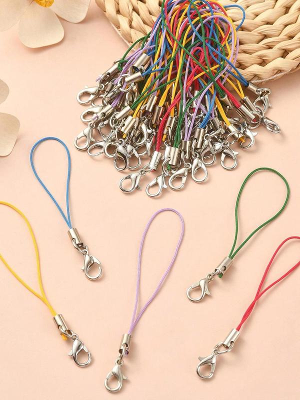 Mixed Color Plastic Phone Lanyard, Phone Hanging Rope, Fashionable Keychain for Women & Men, Suitable for Phone Boxes Diy Decoration