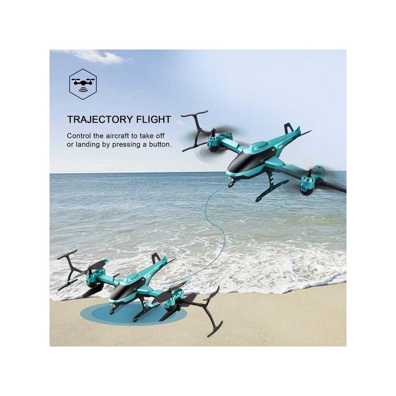 4DRC 4DV10 Drone With 1080P HD Camera For Adults,Helicopte Mini Foldable RC Quadcopter WIFI FPV Live Video For Beginners,3D Flips, Gestures Selfie, Altitude Hold, One Key Start, 2 Batteries