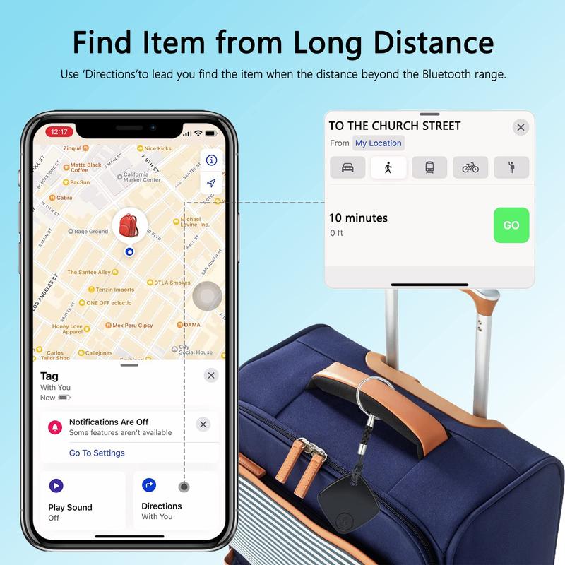 Item Finder, BlueTooth Tracker, Tracking with Apple Find My App on iPhones only, Find Keys, Wallets, Luggage, Pets, Gadgets