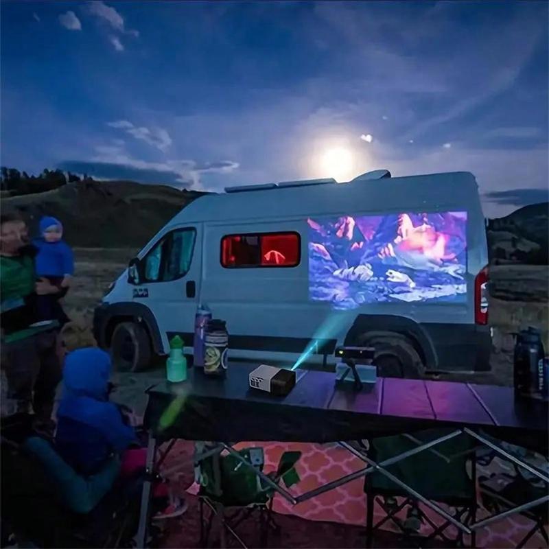 3000+ Lumen HD Mini Portable Projector - Bright LED, USB & SD Connectivity, 3D-Ready for Home & Outdoor Use