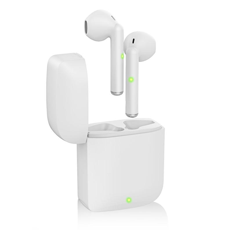 Wireless Bluetooth Earbuds D12, Rod-Shaped Semi-In-Ear Design, Touch Button Control, White, HD Sound Quality, Comfortable Fit, Compatible with Phones, Tablets, and More, Ideal for Sports and Running