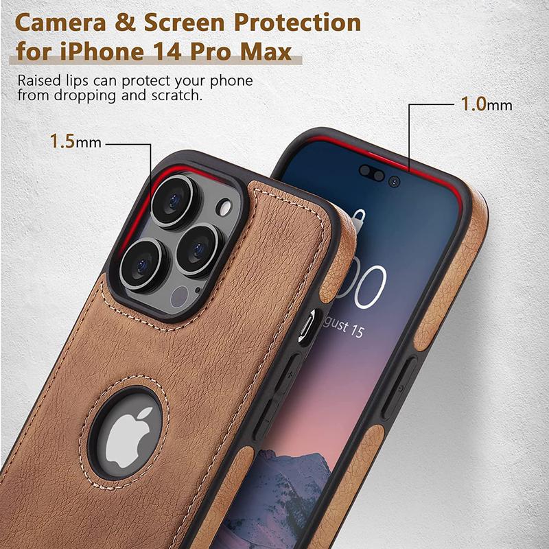 Shockproof Leather Case For iPhone 16 15 14 13 12 11 X XR Xs Max 7 8 SE2 SE3 Protective Slim Cover