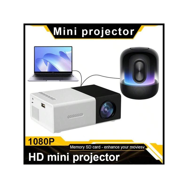 HD Mini Projector, Portable Outdoor Movie Projector, Compatible With USB, AV, TV Box, Laptop, Android IOS, Enhance Your Movie, TV And Game Experience, For Office School Meeting, Christmas Carnival Watching TV And Watching Movies Essential