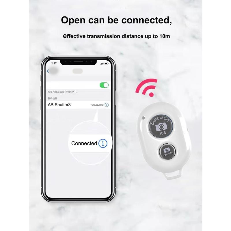 Essential Travel Convenient and Practical Wireless Remote Control Selfie Shutter, Suitable for Shooting Videos, Selfies, and Live Streaming