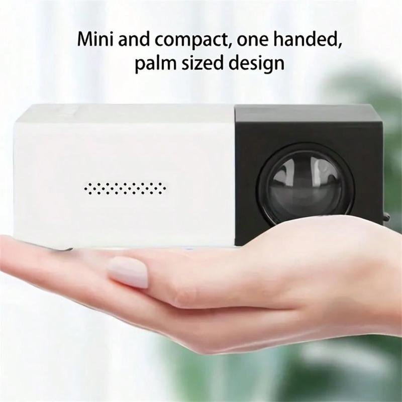 3000+ Lumen HD Mini Portable Projector - Bright LED, USB & SD Connectivity, 3D-Ready for Home & Outdoor Use