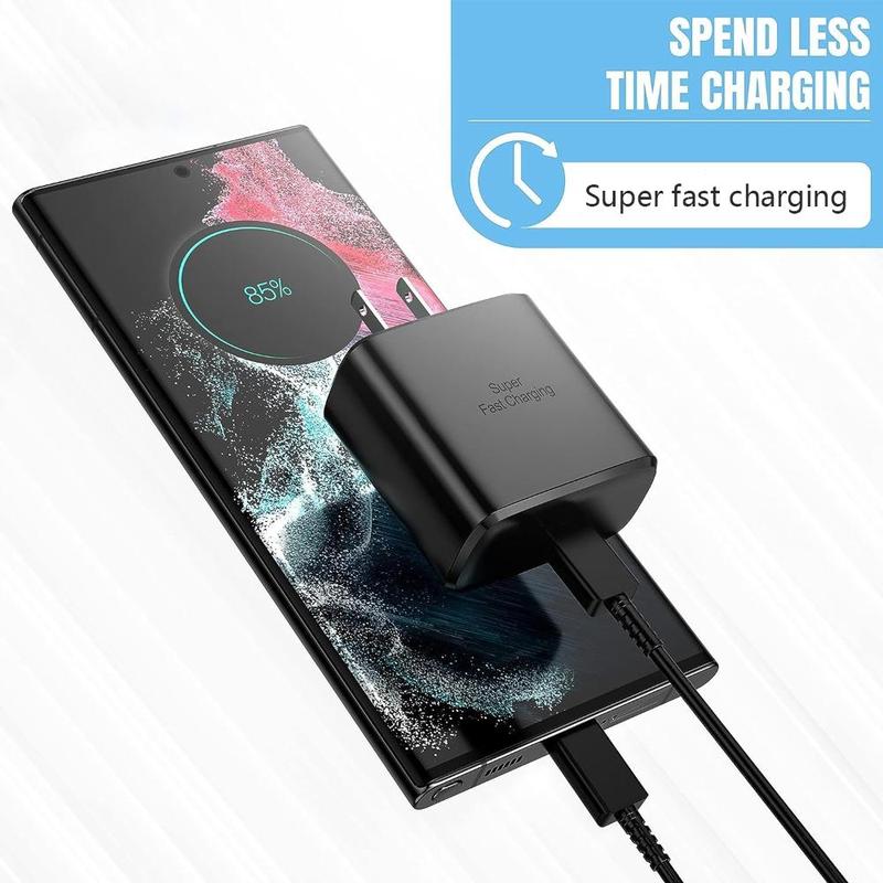 35W Type-C Fast Charger & 45W USB-C to Type-C Fast Charging Cable, Fast Charging Adapter Set for Smartphone & Tablet