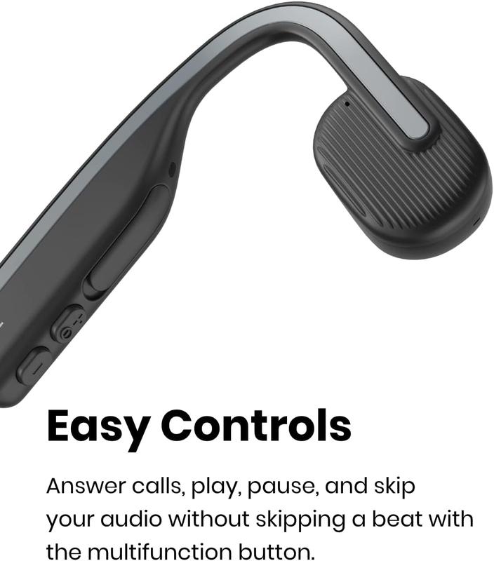 SHOKZ OpenMove - Open-Ear Bluetooth Sport Headphones, Bone Conduction Wireless Earphones, Sweatproof for Running and Workouts