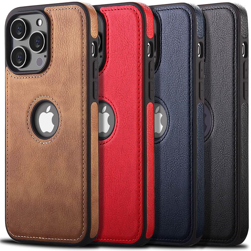 Shockproof Leather Case For iPhone 16 15 14 13 12 11 X XR Xs Max 7 8 SE2 SE3 Protective Slim Cover