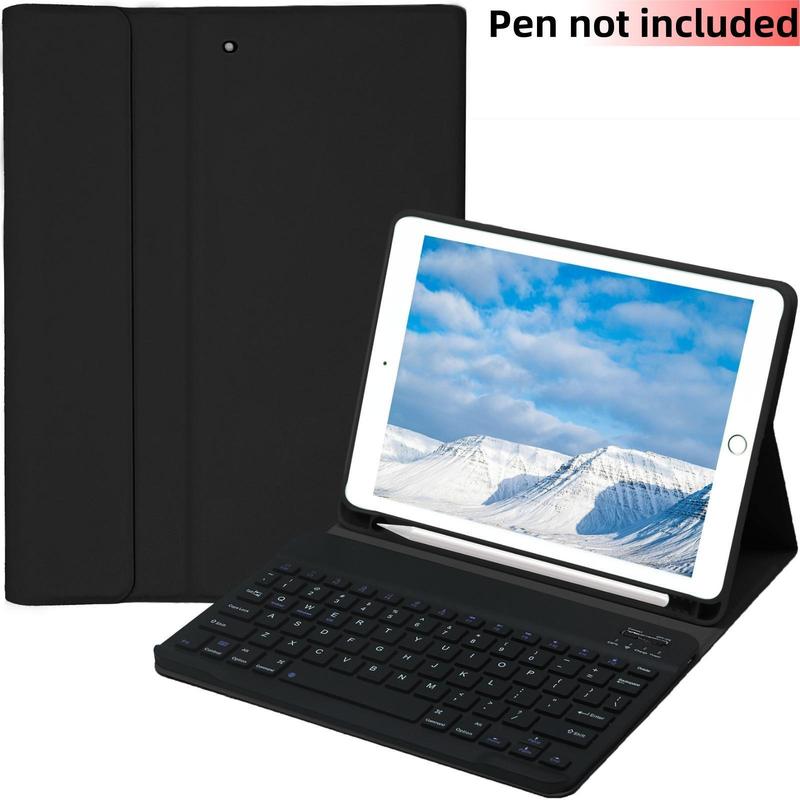 Keyboard Case for iPad Pro 11 12.9 Inch, Tablet Protective Cover with Pen Holder, Tablet Accessories for iPad Air Pro