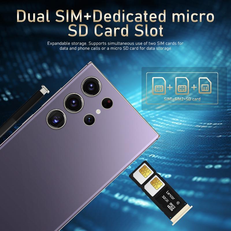 Hot style Original s24 Ultra smartphone network 7.3-inch 16GB+1TB Android phone unlocked 7000mAh 50MP+108MP 5G phone NFC, limited time promotion, children's and adult phone gifts