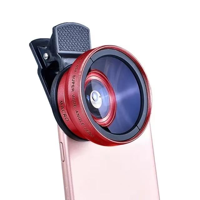 2 in 1 Lens Universal Clip 37mm Mobile Phone Lens Super Wide-Angle + Macro Hd Lens for iPhone Android