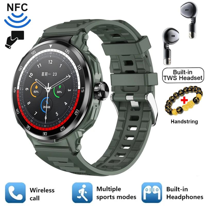 New D11 Headset Smart Watch 2 in 1 Wireless Bluetooth Earphone NFC Blood Pressure Heart Rate Testing Sport Smartwatch For HUAWE