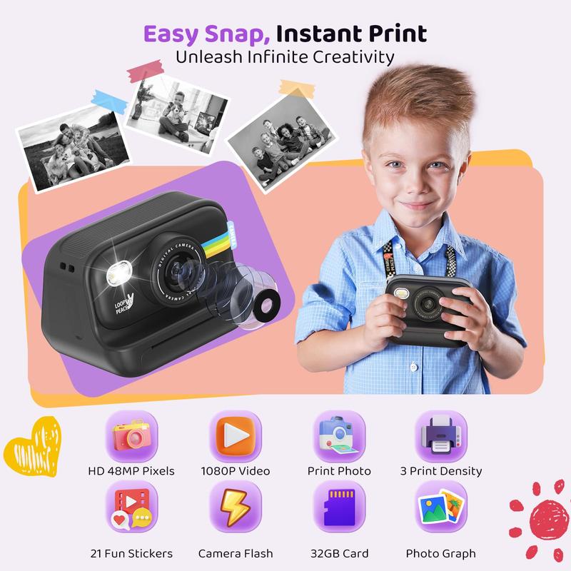 1080P Digital Camera with SD Card, 16x Digital Zoom Camera, Portable Mini Digital Camera for Students Boys Girls, Point and Shoot Digital Camera, Can be Used as Gift, Christmas Gift camera with