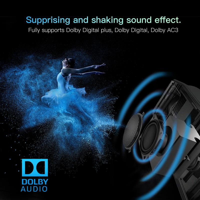 Ultra HD 8K Projection Movie Projector Home,Support Dolby Digital,with Wifi Bluetooth for Smartphone,Laptops, HDMI,USB,1080P Full Color Media Player,Wireless,Android 9.0 Audio